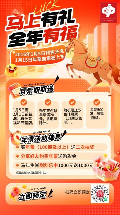 全国首发!湖北福彩双色球年票正式登场,全年幸运一票锁定 全国首发!湖北福彩双色球年票正式登场,全年幸运一票锁定