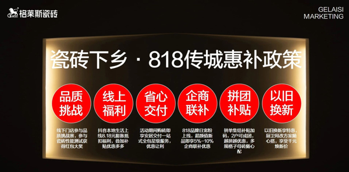 格莱斯“瓷砖下乡818传城惠补”圆满收官，千村百镇战略释放建材行业下沉新动能