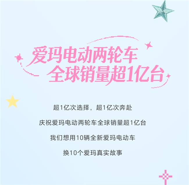 回馈广大爱玛用户 爱玛“一辆电动车换一个故事”活动全网征集中 回馈广大爱玛用户 爱玛“一辆电动车换一个故事”活动全网征集中