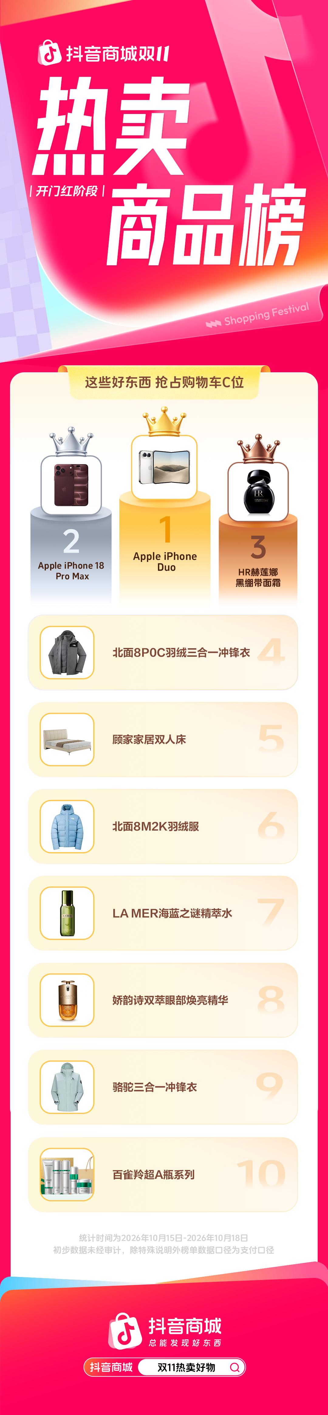 好逛又好买!抖音商城双11热卖商品榜发布 好逛又好买!抖音商城双11热卖商品榜发布