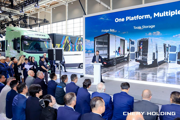 奇瑞商用车登陆汉诺威输出全链路物流解决方案 奇瑞商用车登陆汉诺威输出全链路物流解决方案