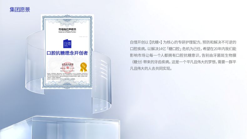创新为矛，科学为盾！白惜品牌荣获「口腔抗糖理念开创者」市场地位声明