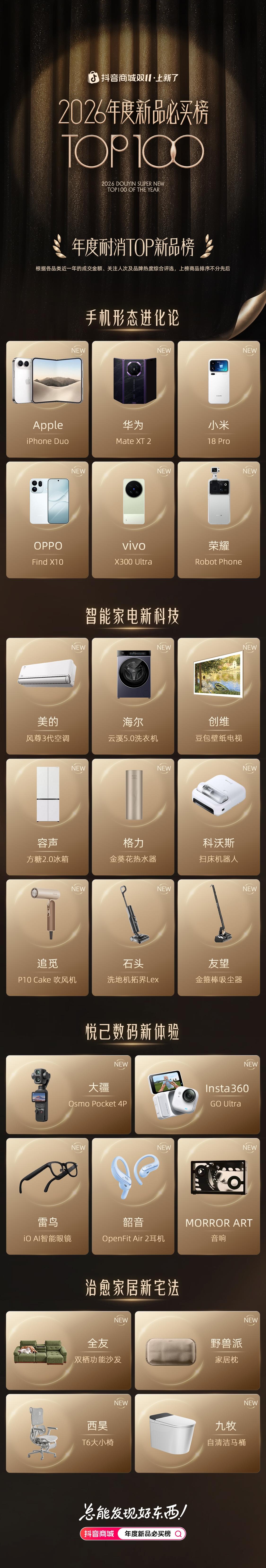 上新风向标,抖音商城双 11 年度新品必买榜出炉 上新风向标,抖音商城双 11 年度新品必买榜出炉